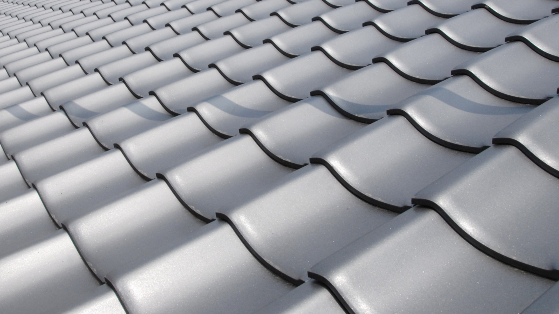 金属屋根のアップ